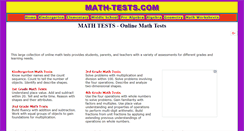 Desktop Screenshot of math-tests.com